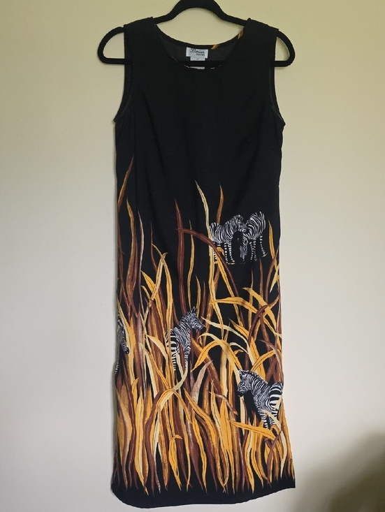 Darian Dresses & Skirts - Darian Black Brown Resort Midi Sheath Dress